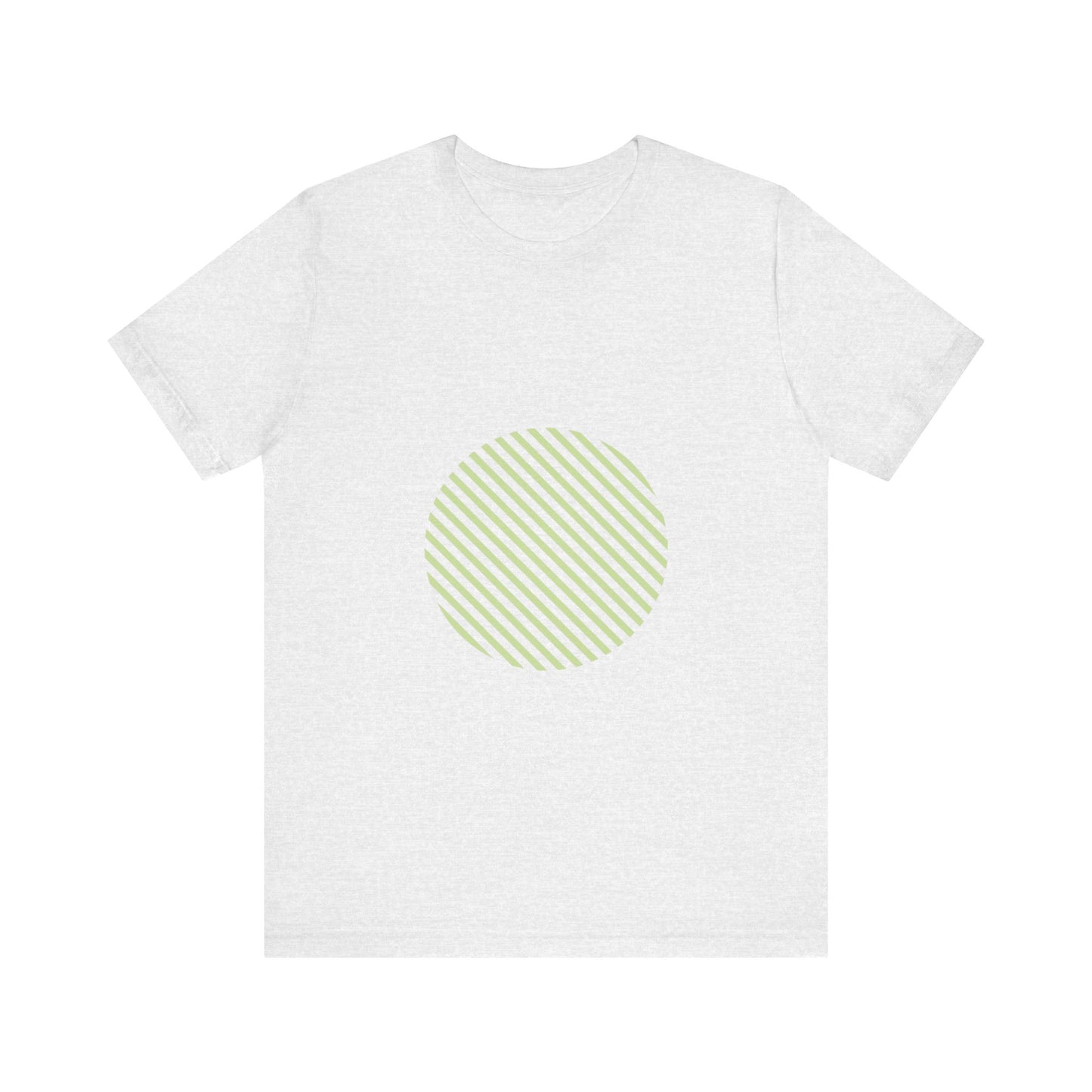 Men's Minimalist Striped Circle Graphic Tee Green