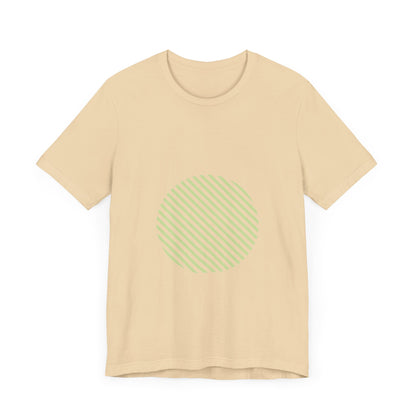 Men's Minimalist Striped Circle Graphic Tee Green