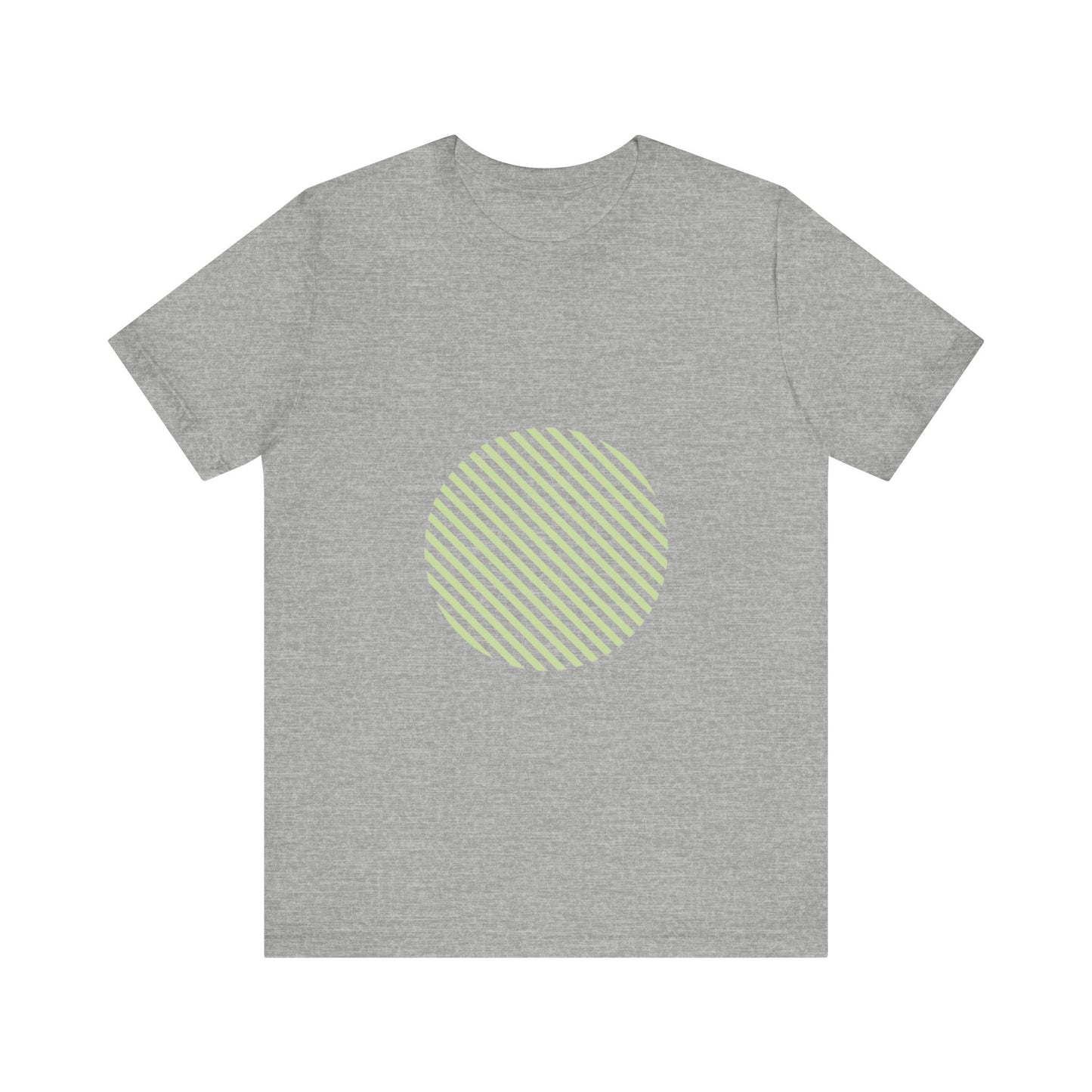 Men's Minimalist Striped Circle Graphic Tee Green