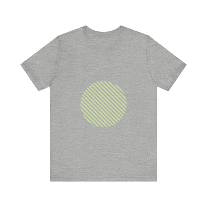 Men's Minimalist Striped Circle Graphic Tee Green