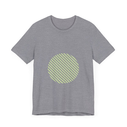 Men's Minimalist Striped Circle Graphic Tee Green