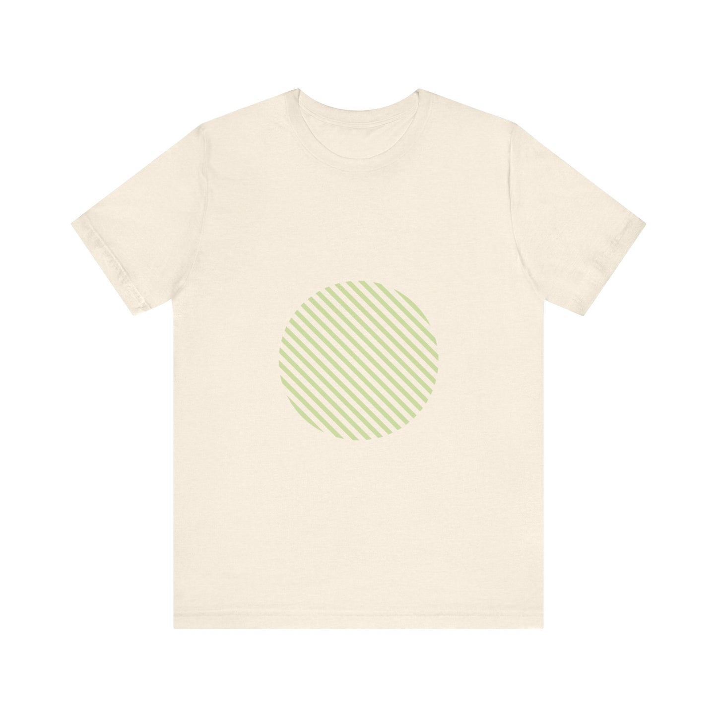 Men's Minimalist Striped Circle Graphic Tee Green