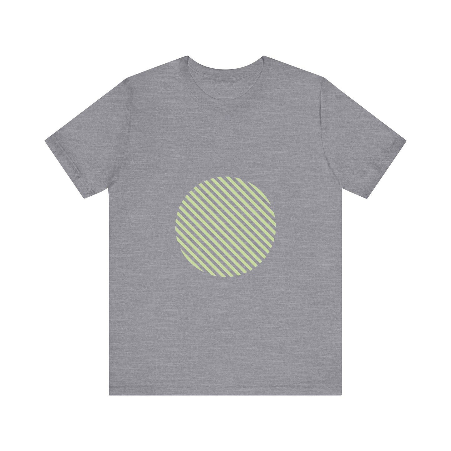 Men's Minimalist Striped Circle Graphic Tee Green