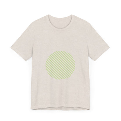 Men's Minimalist Striped Circle Graphic Tee Green