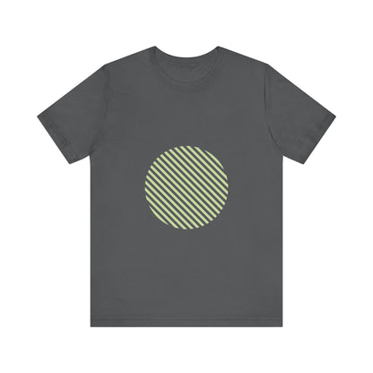 Men's Minimalist Striped Circle Graphic Tee Green