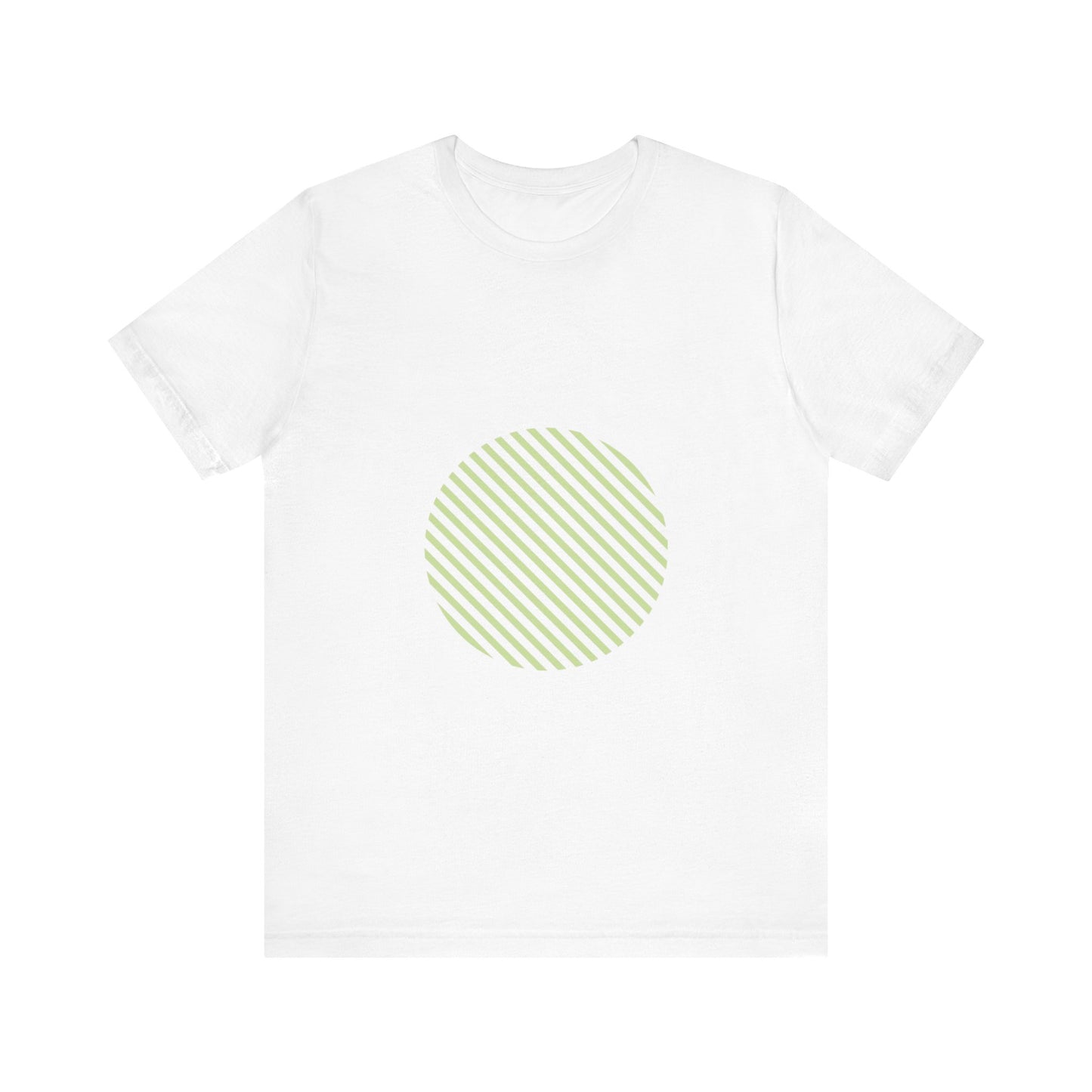 Men's Minimalist Striped Circle Graphic Tee Green