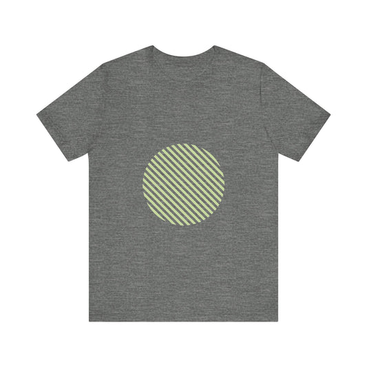 Men's Minimalist Striped Circle Graphic Tee Green