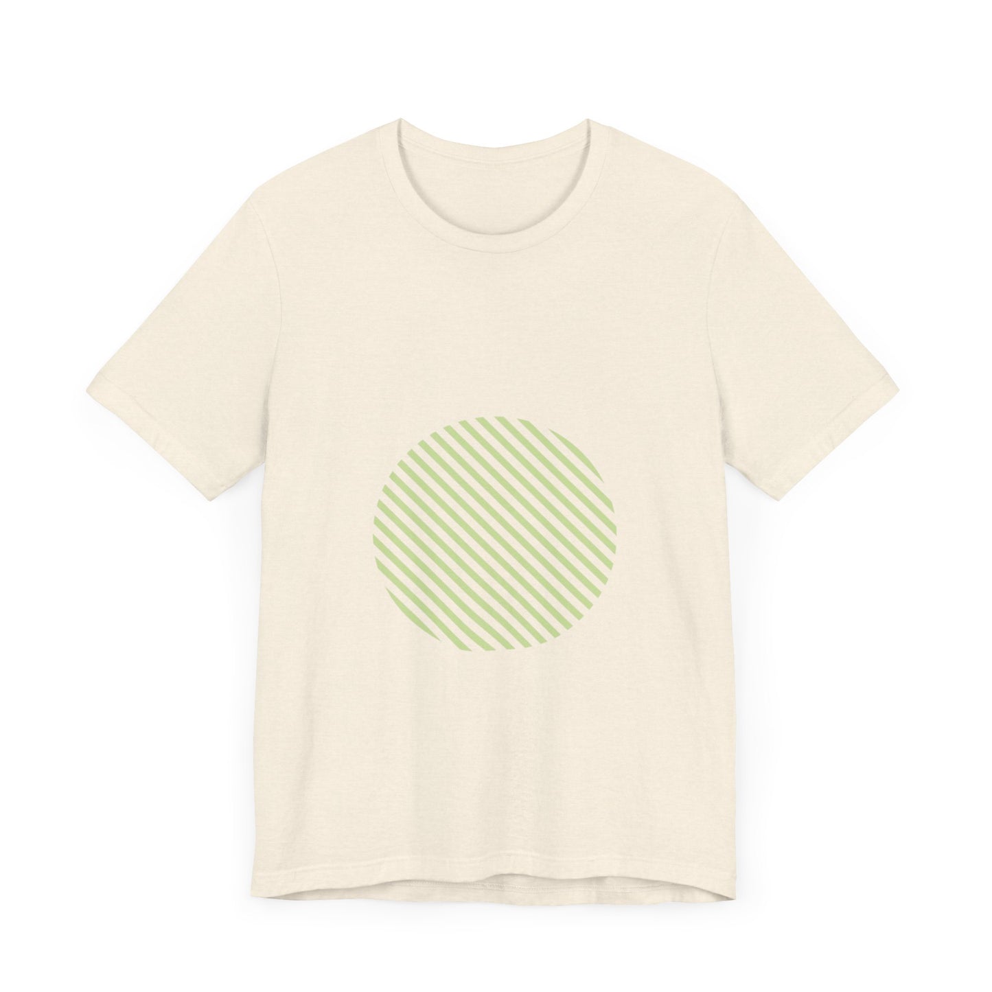 Men's Minimalist Striped Circle Graphic Tee Green