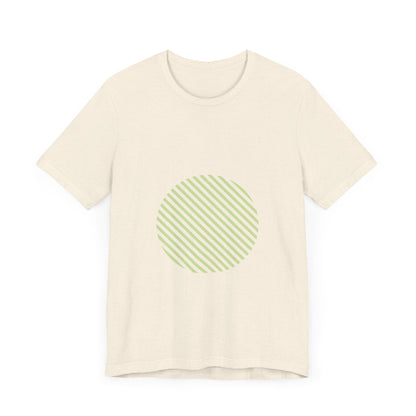 Men's Minimalist Striped Circle Graphic Tee Green