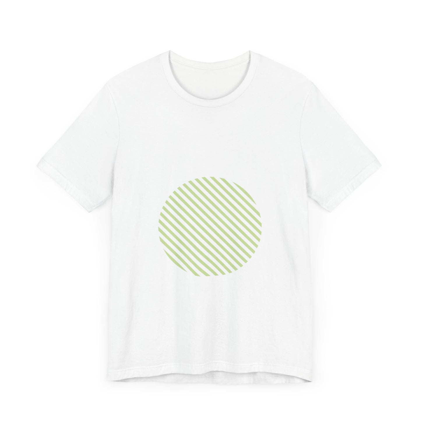 Men's Minimalist Striped Circle Graphic Tee Green