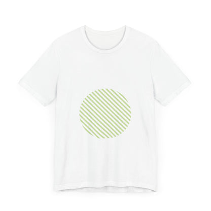 Men's Minimalist Striped Circle Graphic Tee Green