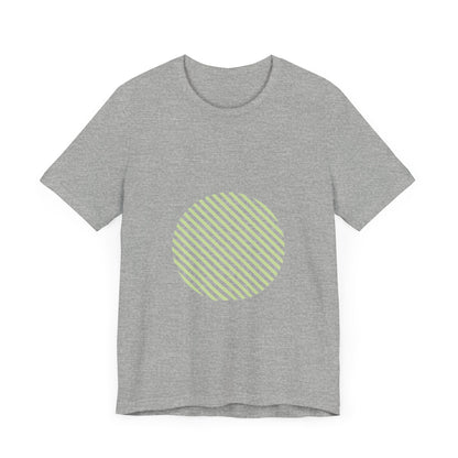 Men's Minimalist Striped Circle Graphic Tee Green