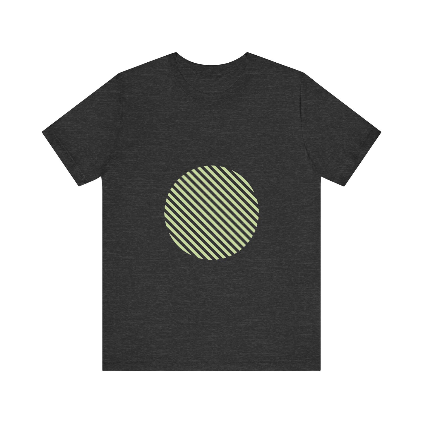 Men's Minimalist Striped Circle Graphic Tee Green